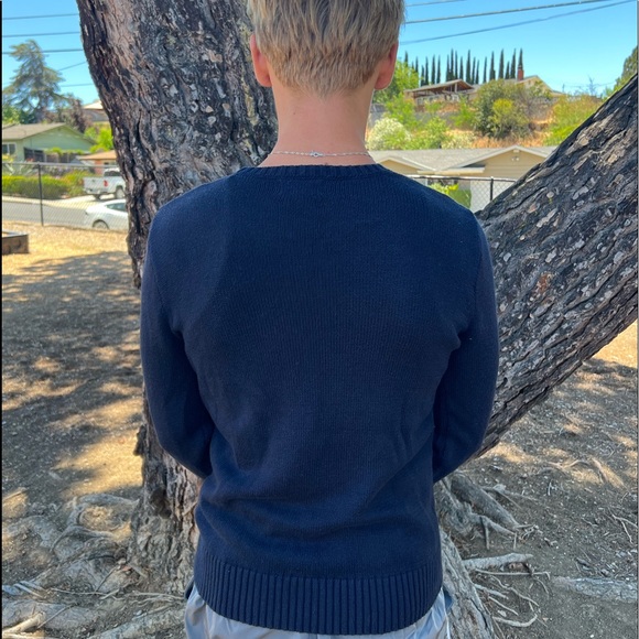 POLO BEAR RALPH LAUREN MEN BOY TEDDY KNIT SWEATER NAVY BLUE HOLIDAY CHRISTMAS S - Picture 11 of 13